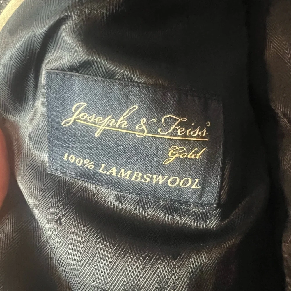 Joseph & Feiss Gold Blazer Sports Coat Size 42 Long 42L Grey Gray Lambswool